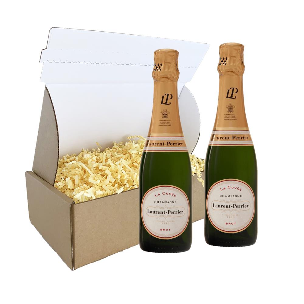 Laurent Perrier La Cuvee Brut Champagne 37 5cl Duo Postal Box Bottled