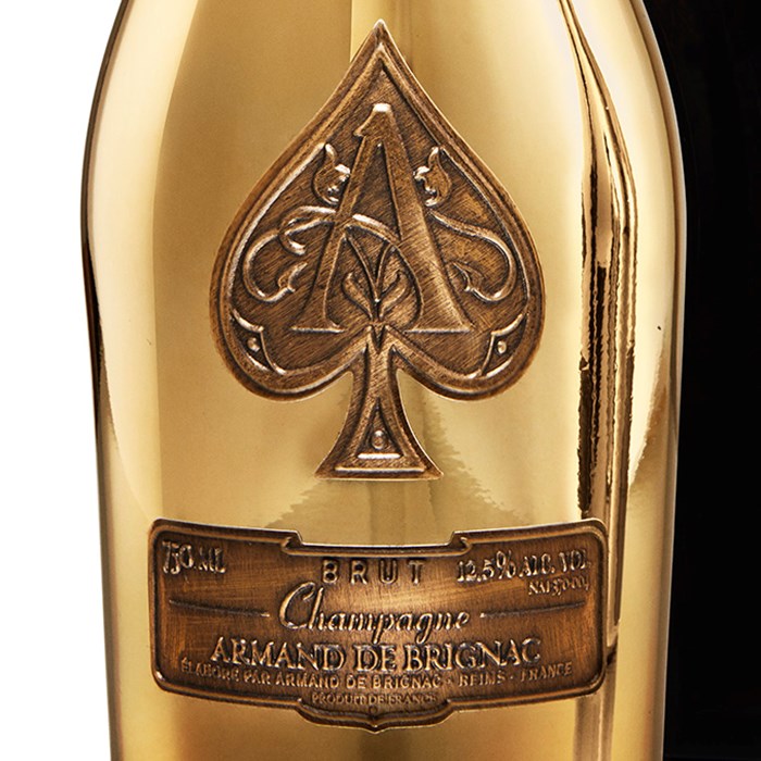 Gold Brut luxury coffret with 2 glasses NV - Armand de Brignac, Buy Online