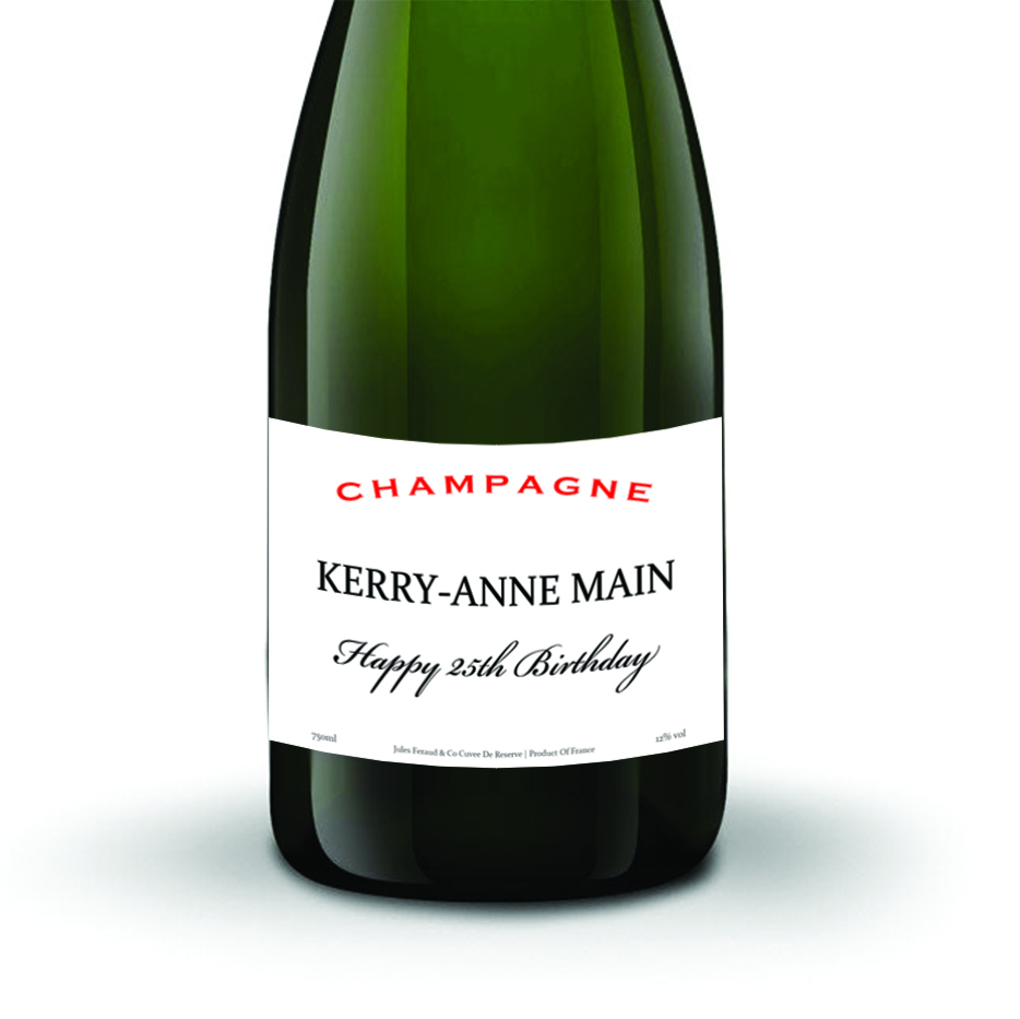 Create Your Own Personalised Champagne Label