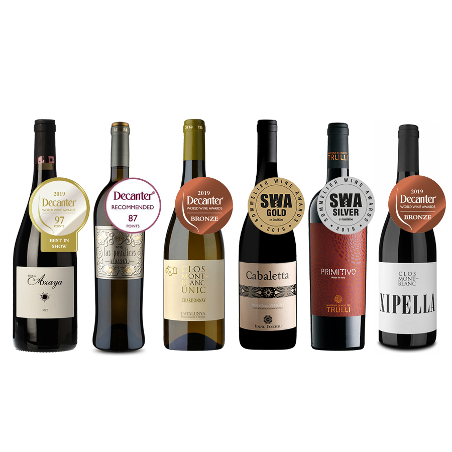 Award Winners Case of 6 Wines | Bottled & Boxed