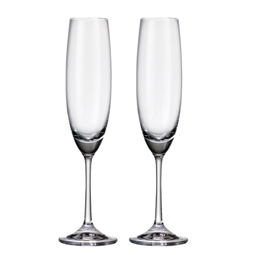 Barbara Crystalite Bohemia Champagne Glasses x 2 - Shop Today | Bottled ...