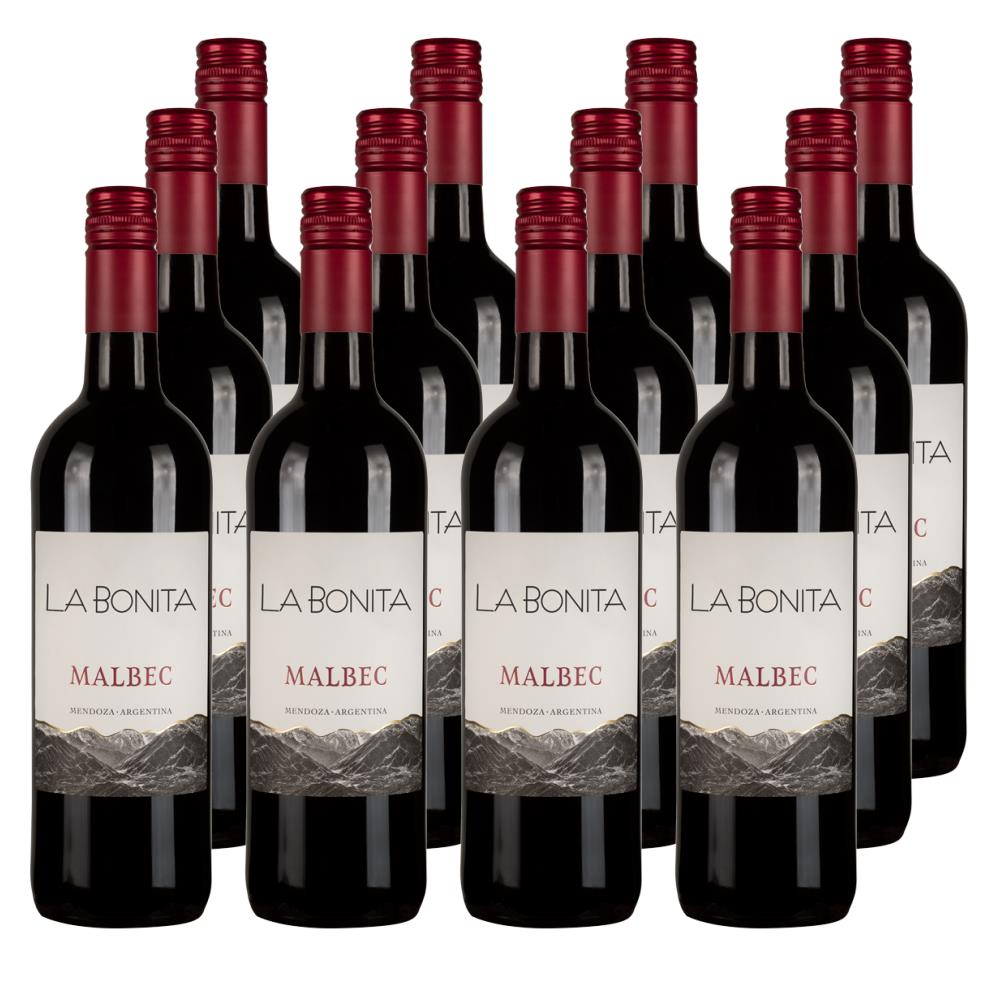 Case of 12 La Bonita Malbec 75cl Red Wine | Bottled & Boxed