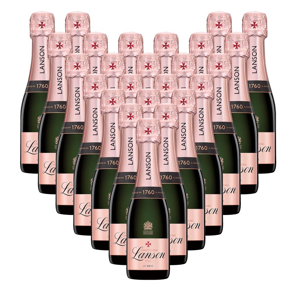 Mini bottles of pink champagne are great for making a picnic extra special