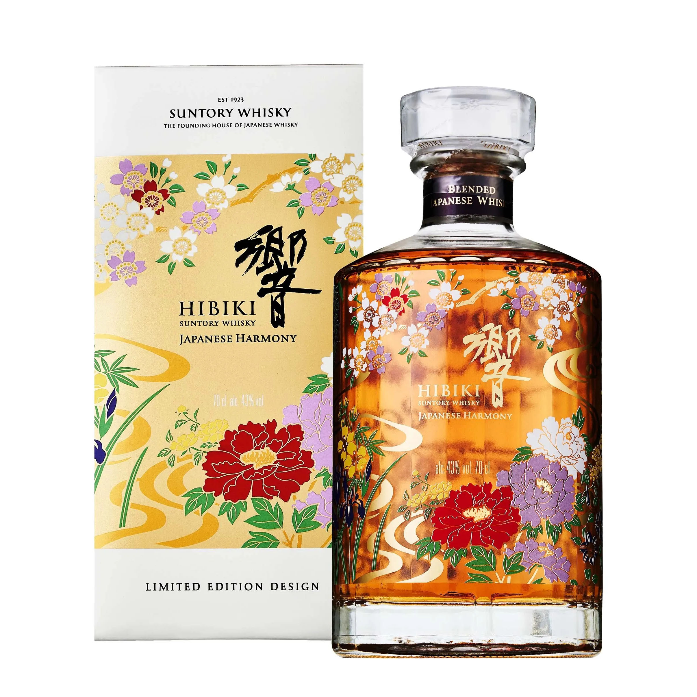 Hibiki Japanese Harmony RyusuiHyakka Limited Edition Bottled & Boxed