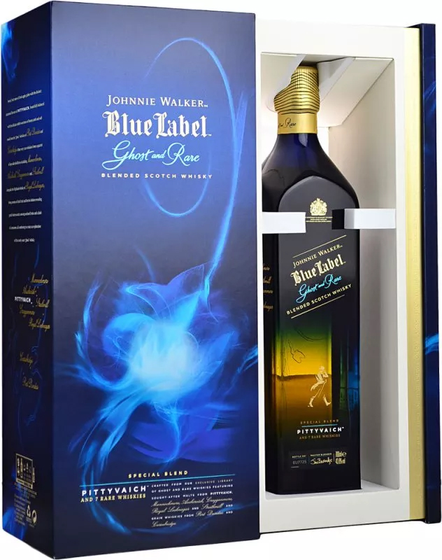 Johnnie Walker Blue Label Ghost And Rare Pittyvaich Whisky 70cl Bottled And Boxed 2840