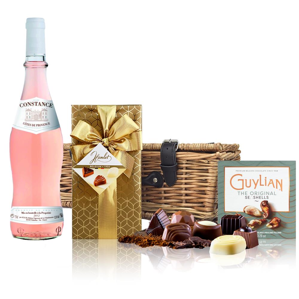 Le Provencal Cotes de Provence Rose Wine And Chocolates Hamper