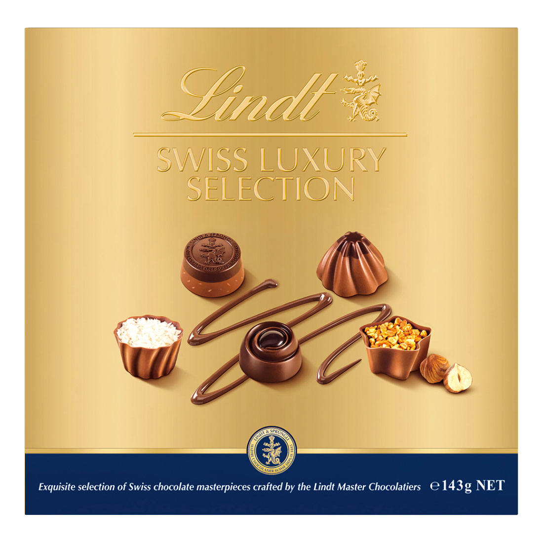 Lindt Swiss Luxury Selection Chocolate Box 143g Bottled And Boxed 3447