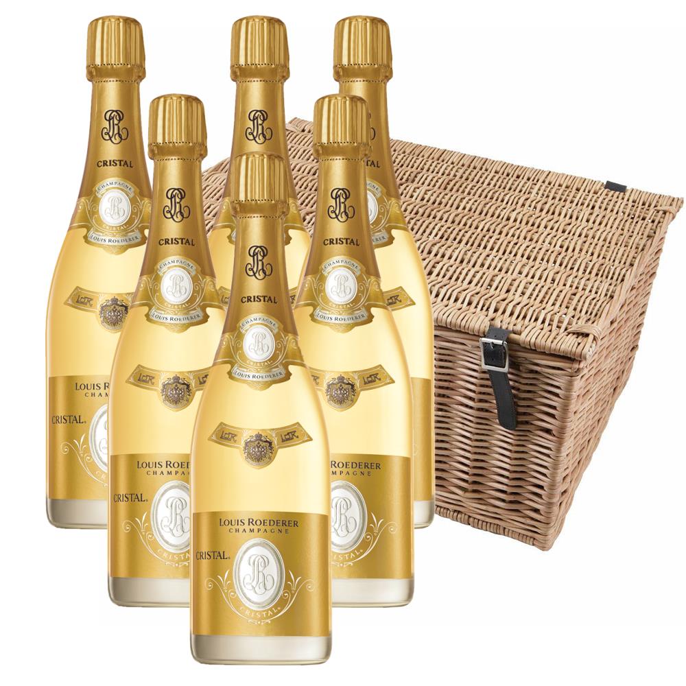 Vintage wicker basket from the famous champagne brand 