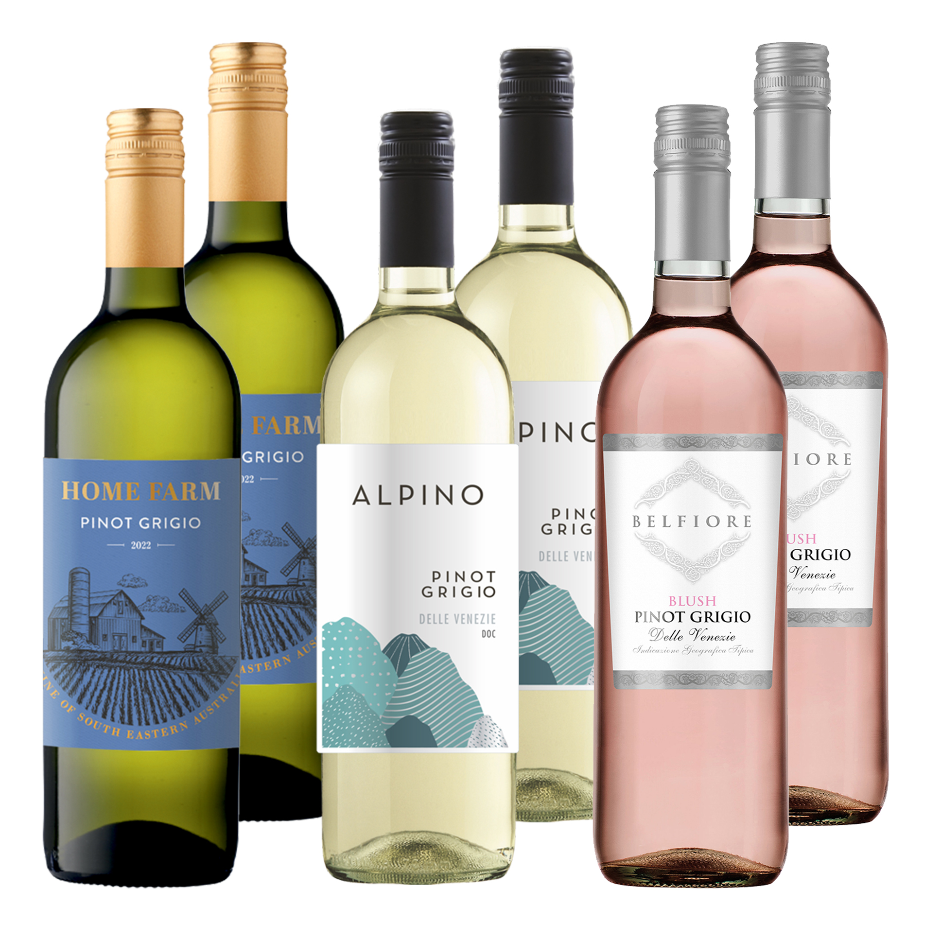 The Pinot Grigio Wine Case of 6 | Bottled & Boxed