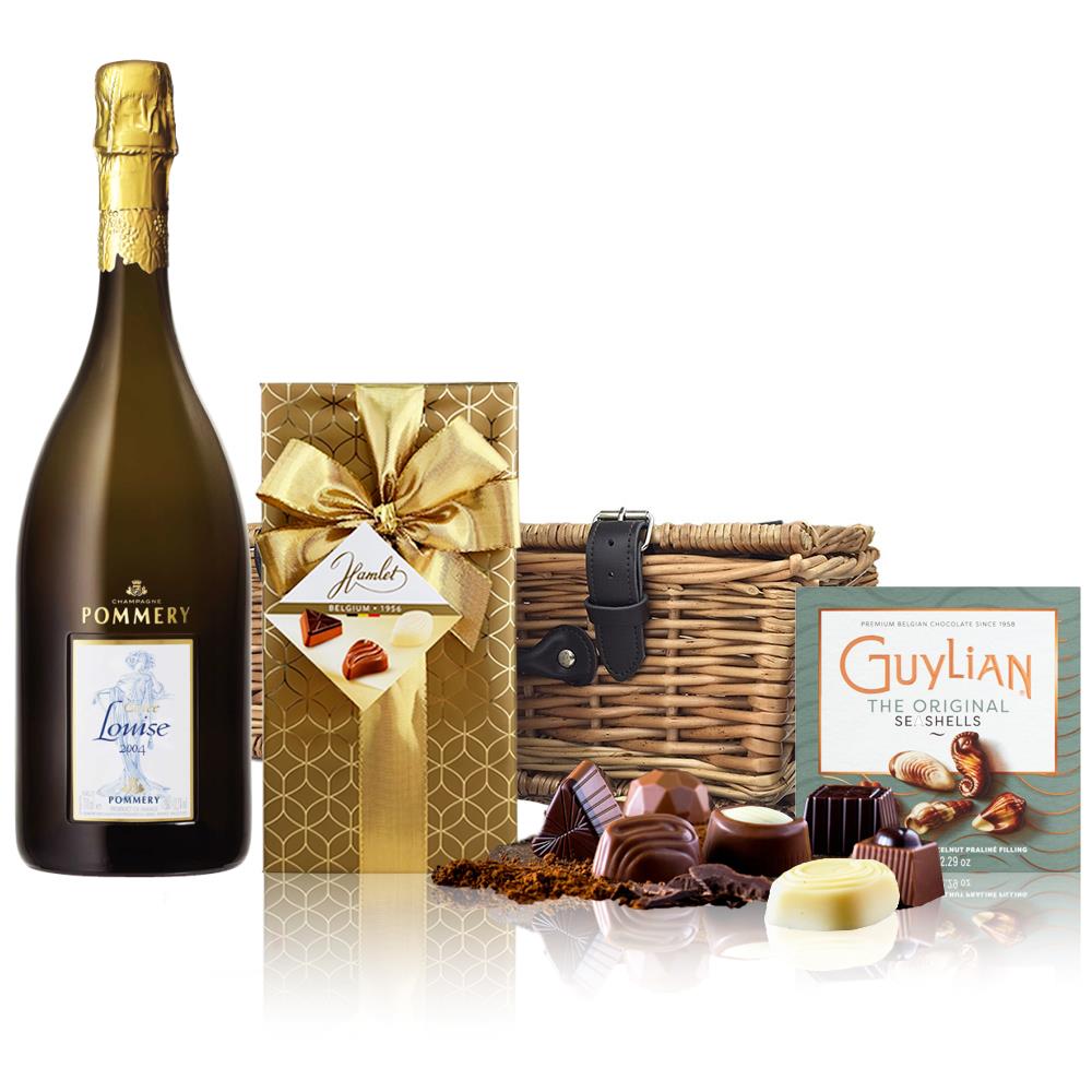 Pommery Cuvee Louise 2004 Champagne 75cl And Chocolates Hamper