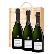 Buy & Send Bollinger Grande Annee Vintage Rose 2015 75cl Treble Pine Wooden Gift Boxed (3x75cl)