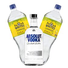 Buy & Send Absolut Blue Vodka 70cl with R.Whites Premium Lemonade Mixer