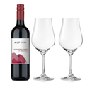 Buy & Send Alpino Montepulciano d'Abruzzo 75cl Red Wine And Crystal Classic Collection Wine Glasses