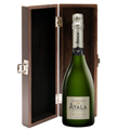 Buy & Send Ayala Brut Nature Champagne 75cl in Elm Wood Gift Box