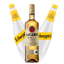 Buy & Send Bacardi Carta Oro Superior Gold Rum with Tonic Mixer