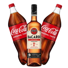 Buy & Send Bacardi Spiced Rum 70cl with Coca-Cola Mixer