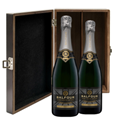 Buy & Send Balfour Leslies Reserve Brut English Sparkling 75cl Double Elm Wood Gift Boxed (2x75cl)