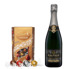 Buy & Send Balfour Leslies Reserve Brut English Sparkling 75cl With Lindt Lindor Assorted Truffles 200g