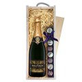 Buy & Send Balfour Leslies Reserve Gold English Sparkling 75cl & Truffles, Wooden Box