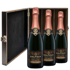 Buy & Send Balfour Leslies Reserve Rose English Sparkling 75cl Treble Elm Wood Gift Boxed (3x75cl)