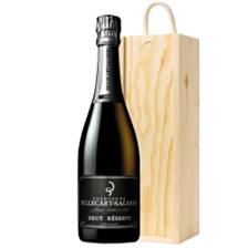 Buy & Send Billecart Salmon Le Reserve Champagne 75cl In Pine Wooden Gift Box