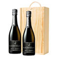 Buy & Send Billecart Salmon Le Reserve Champagne 75cl Double Pine Wooden Gift Boxed (2x75cl)