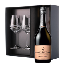 Buy & Send Billecart Salmon Le Rose Champagne 75cl And Diamante Venezia Glasses Gift Box Set