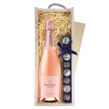 Buy & Send Boizel Rose Absolu Champagne 75cl & Truffles, Wooden Box