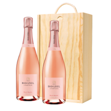 Buy & Send Boizel Rose Absolu Champagne 75cl Two Bottle Wooden Gift Boxed (2x75cl)