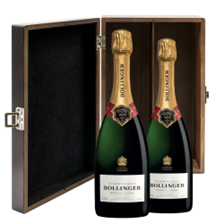 Buy & Send Bollinger Brut Special Cuvee Champagne 75cl Double Elm Wood Gift Boxed (2x75cl)