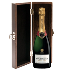 Buy & Send Bollinger Brut Special Cuvee Champagne 75cl in Elm Wood Gift Box