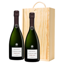 Buy & Send Bollinger Grande Annee Vintage Rose 2015 75cl Double Pine Wooden Gift Boxed (2x75cl)