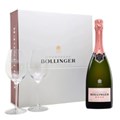 Buy & Send Bollinger Rose Champagne & 2 Branded Flutes Champagne Gift set