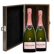 Buy & Send Bollinger Rose Champagne 75cl Double Elm Wood Gift Boxed (2x75cl)