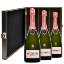 Buy & Send Bollinger Rose Champagne 75cl Treble Elm Wood Gift Boxed (3x75cl)