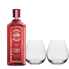 Buy & Send Bombay Bramble Gin 70cl And Crystal Classic Collection Tumblers