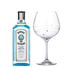 Buy & Send Bombay Sapphire Gin 70cl And Single Gin and Tonic Spiral Copa Glass