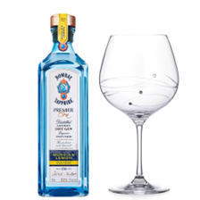 Buy & Send Bombay Sapphire Premier Cru Gin 70cl And Single Gin and Tonic Spiral Copa Glass