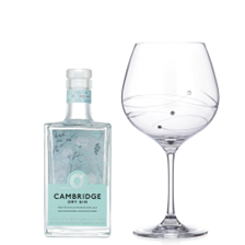 Buy & Send Cambridge Dry Gin 70cl And Single Gin and Tonic Spiral Copa Glass