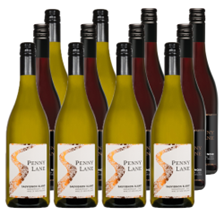 Buy & Send Case of 12 Mixed Penny Lane Red & White Wine