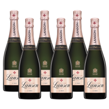 Buy & Send Case of 6 Lanson Le Rose Label Champagne 75cl (6x75cl)