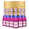 Buy & Send Case of 6 Mini Pommery Pink POP Rose 20cl with Lindt Chocolates 193g