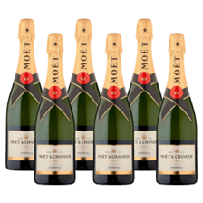 Buy & Send Case of 6 Moet And Chandon Brut Champagne 75cl (6x75cl)