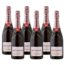 Buy & Send Case of 6 Moet & Chandon Rose Champagne 75cl (6x75cl)