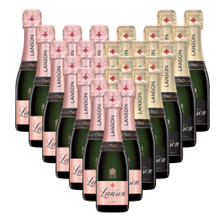 Buy & Send Case of Mini Champagne Lanson Le Rose and Lanson Le Black 20cl (24 x 20cl)