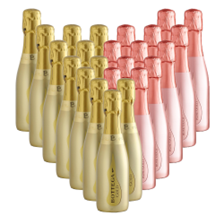 Buy & Send Case of Mini Prosecco Bottega Rose and Bottega Gold 20cl (24 x 20cl)