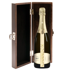 Buy & Send Chandon Brut Sparkling Wine 75cl in Elm Wood Gift Box