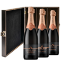 Buy & Send Chapel Down Grand Reserve Brut English Sparkling 75cl Treble Elm Wood Gift Boxed (3x75cl)