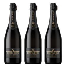 Buy & Send Chapel Down Kits Coty Blanc de Blancs 2017 Vintage English Sparkling 75cl Treble Prosecco Set