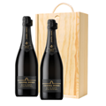 Buy & Send Chapel Down Kits Coty Blanc de Blancs 2017 Vintage English Sparkling 75cl Double Pine Wooden Gift Boxed (2x75cl)